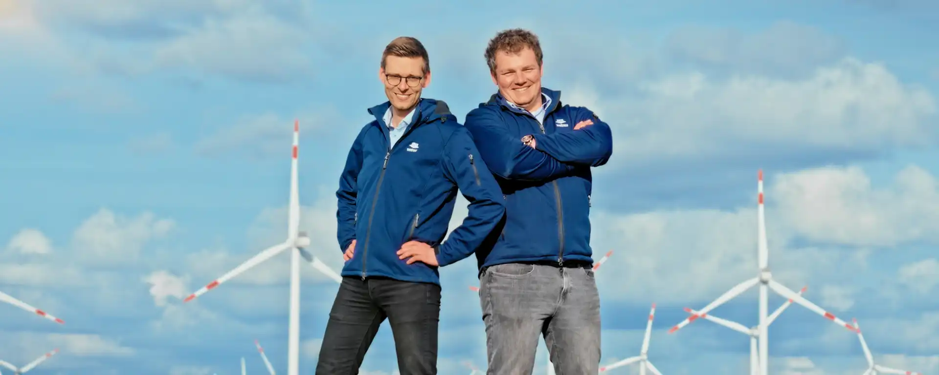 Zwei Berater von wetreu in einem Windpark in Enge-Sande